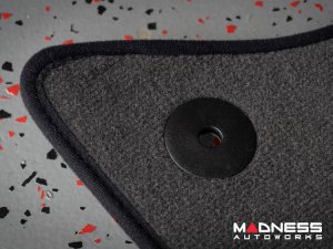 FIAT 124 Floor Mats - Black Carpet w/ Red Scorpion